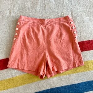 Ilana Kohn orange/Coral Pink Lindy sailor shorts
